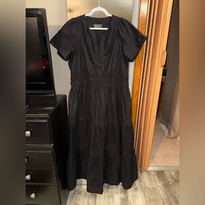 Anthropologie black somerset maxi dress